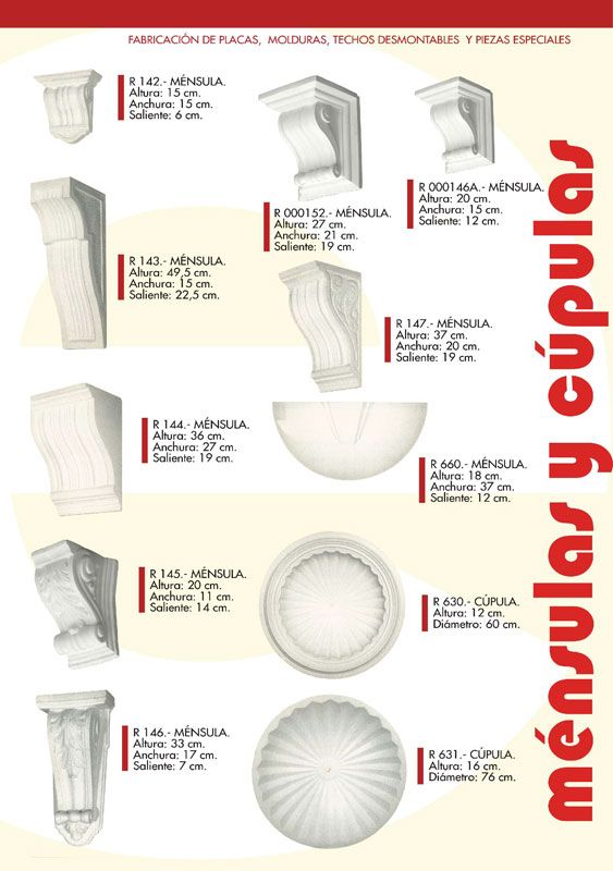 Escayolas Eurocastilla S.L. ménsulas y capiteles